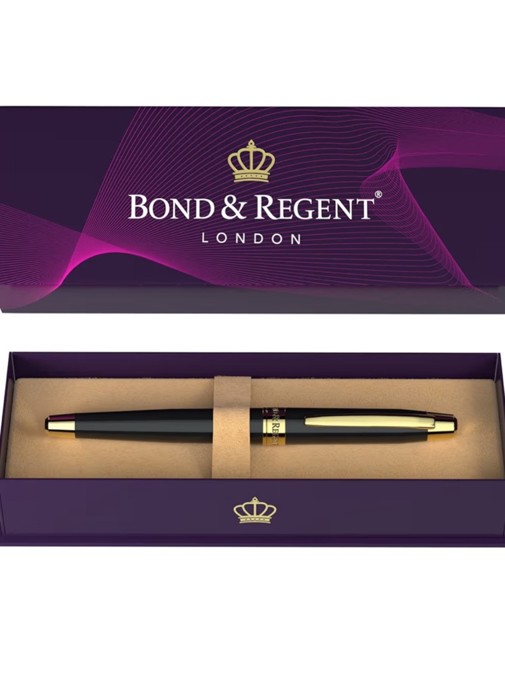 Bond & Regent 24 Karat Gold Luxury Rollerball Pen - Fancy Executive Professional